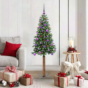Albero di Natale snodato con 150 LED con supporto Verde 150 cm 3394857