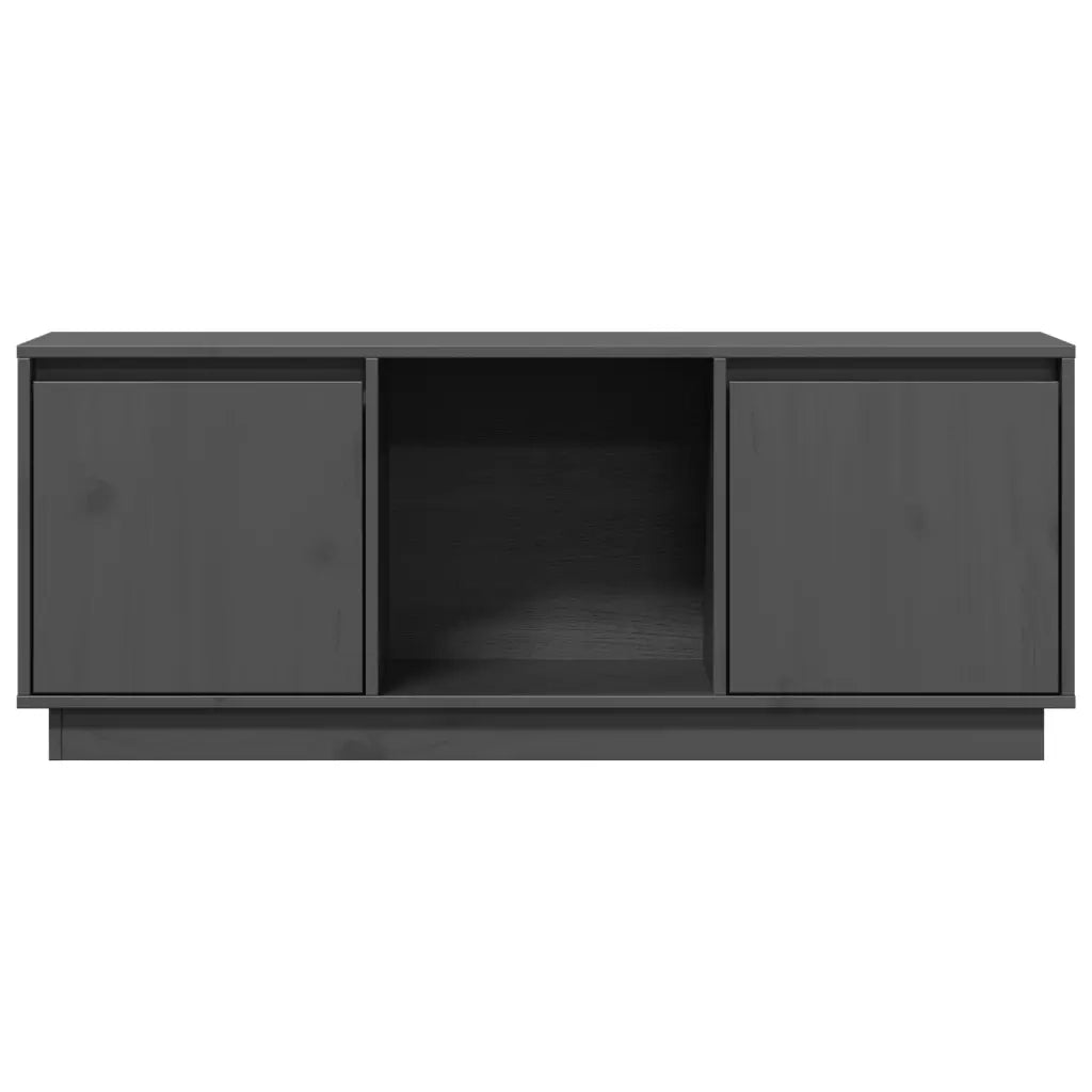 Mobile Porta TV Grigio 110,5x35x44 cm in Legno Massello di Pino cod mxl 19754