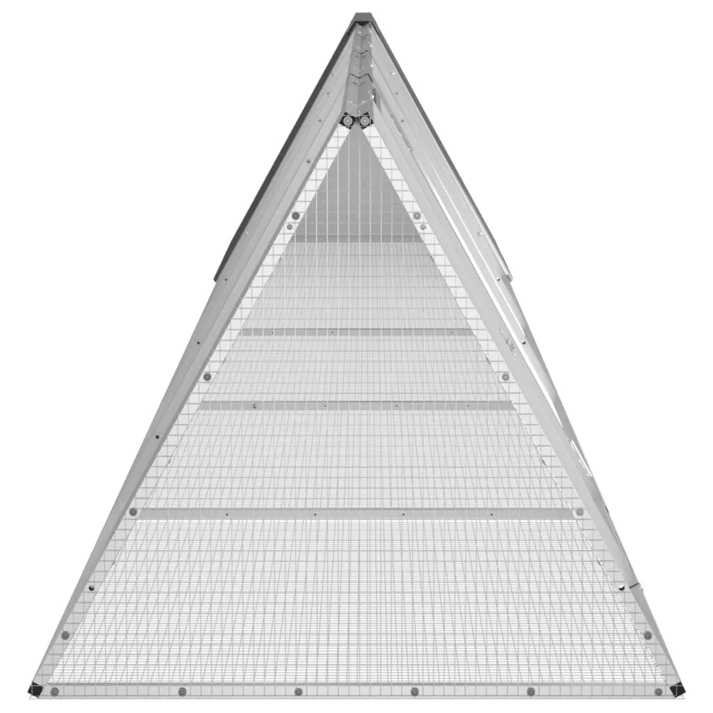 Gabbia per Conigli Antracite 504,5x80,5x71 cm Acciaio Zincato 3106448