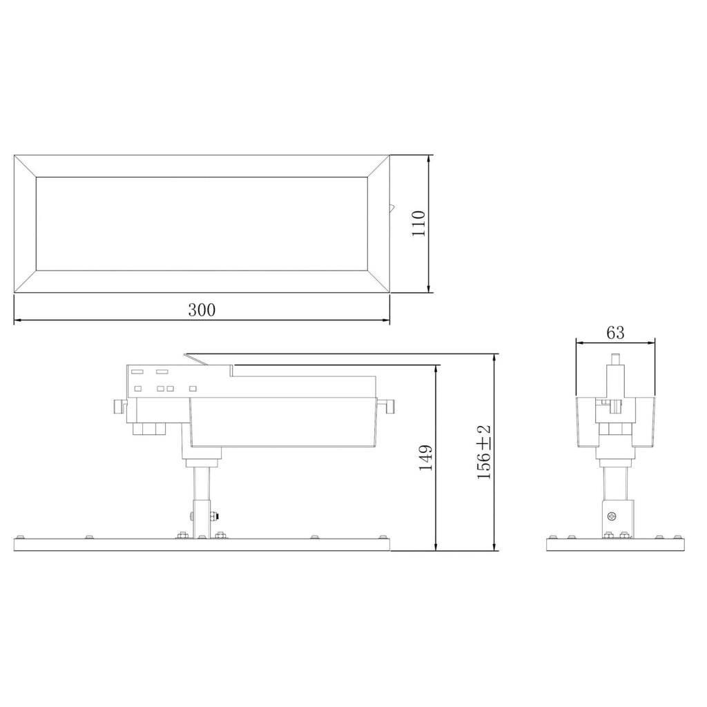 Faretto LED 20W track trifase pannello slim 3-Phasen luce orientabile 340 gradi negozio ufficio 230V BIANCO LUCE 4000K