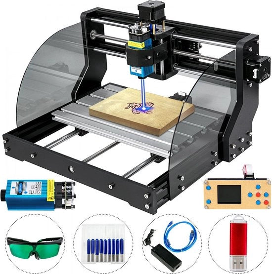 Macchina di fresatura CNC 3018 Pro Max con controllo offline e 5500mW