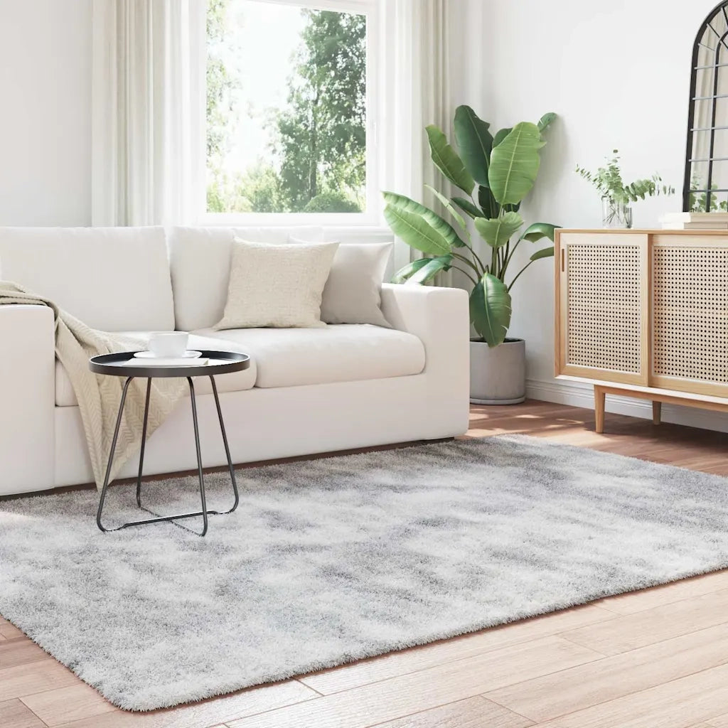 Tappeto Shaggy a Pelo Lungo NAVARRA Grigio Argento 160x230cm 4102844