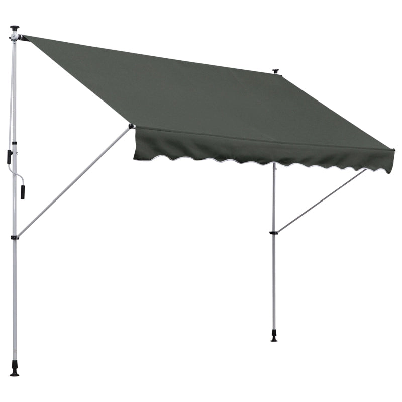 TENDA DA SOLE AUTOPORTANTE 300x150 cm Grigio in poliestere