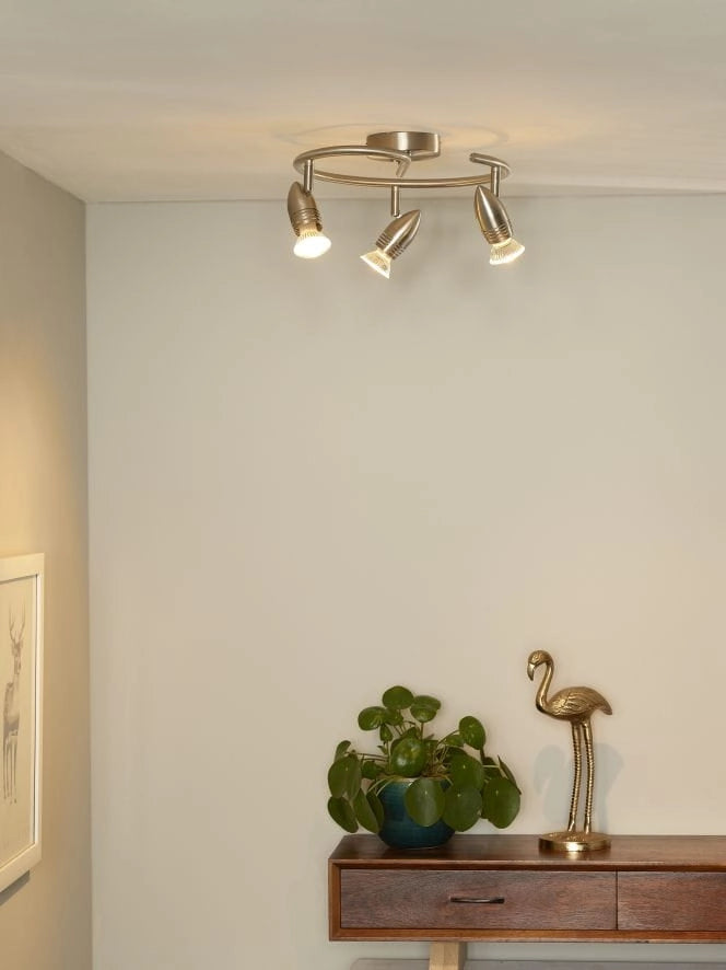 Lucide CARO plafoniera LED 3xGU10 5W 2700K cromo 31cm