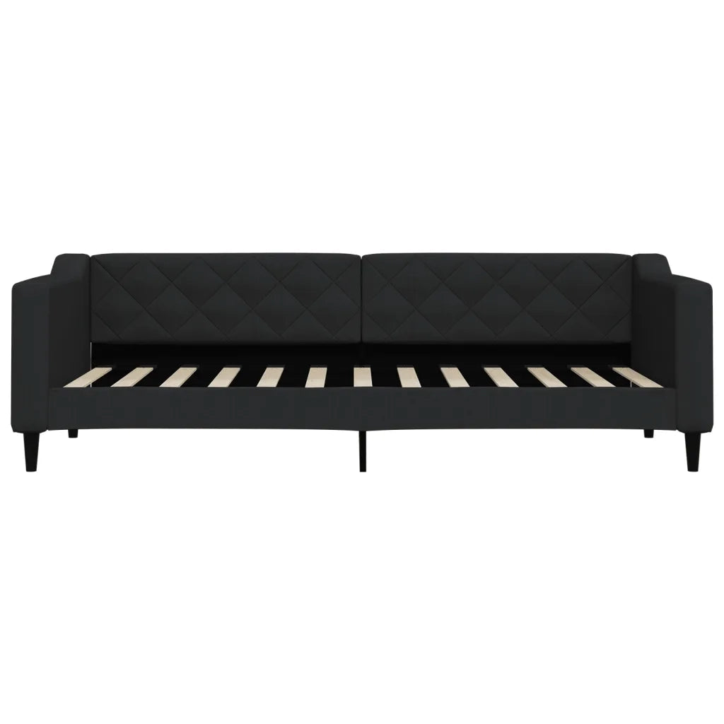 Divano Letto con Letto Estraibile-Sofa Letto-Daybed Nero 80x200 Tessuto 236556