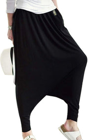 Borsa Casual Baggy Drop Crotch - Nero, Dimensione Unica
