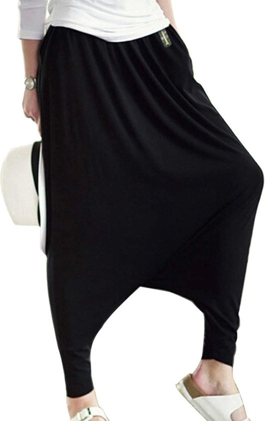 Borsa Casual Baggy Drop Crotch - Nero, Dimensione Unica