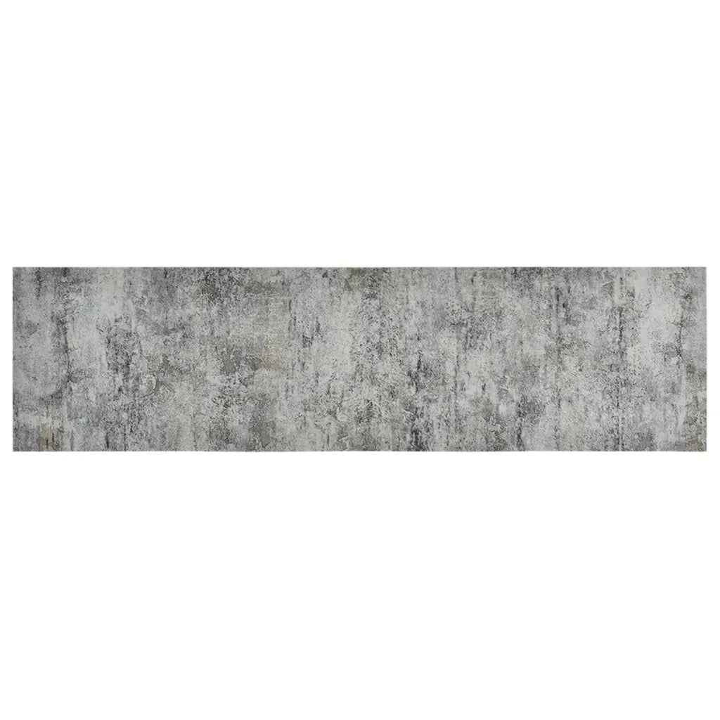 Tappetino da cucina lavabile in morbido velluto 150 x 45 cm antiscivolo design moderno atmosfera accogliente in poliammide grigio 02_0046062
