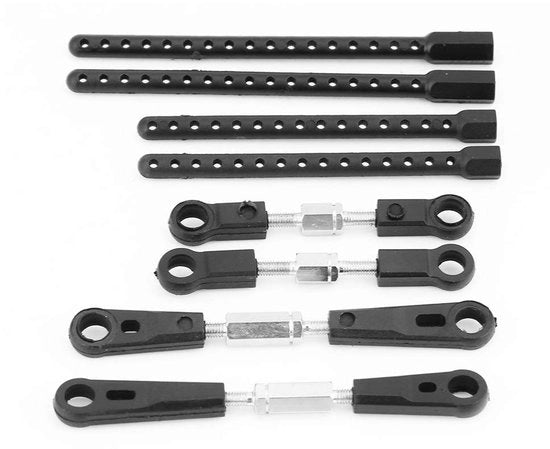 Set di Stabilizzatori - 4 pezzi - Metallo CNC lavorato - Duraturo - Adatto per HSP 94123 - Lunghezza 5,5/8 cm - Accessori RC Auto - Stabilizzatori