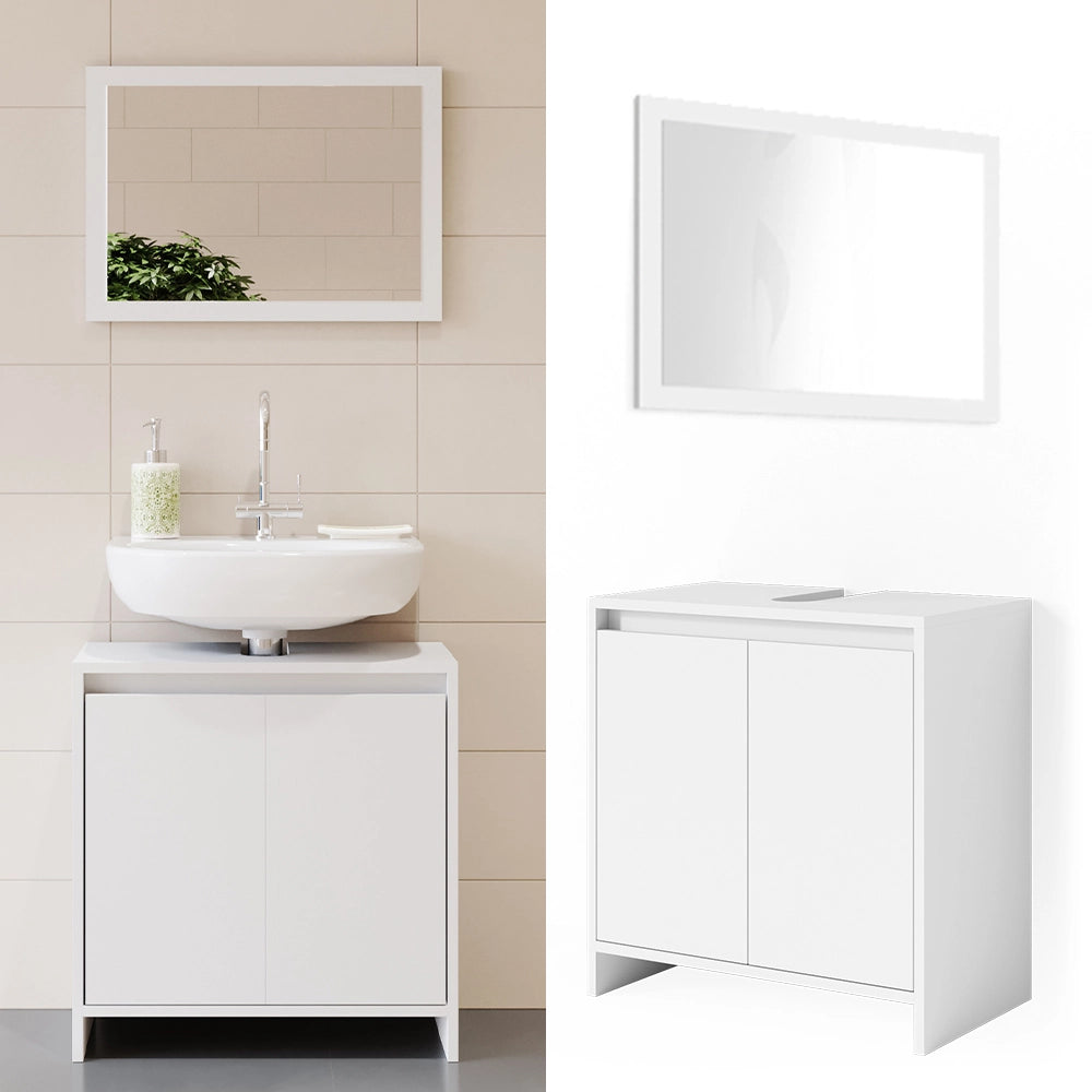 Vicco Set mobili bagno Bianco 2 parti