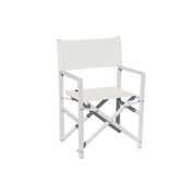 Set Di 4 Sedie Regista Alu Bianco/Text Ecru' Moia