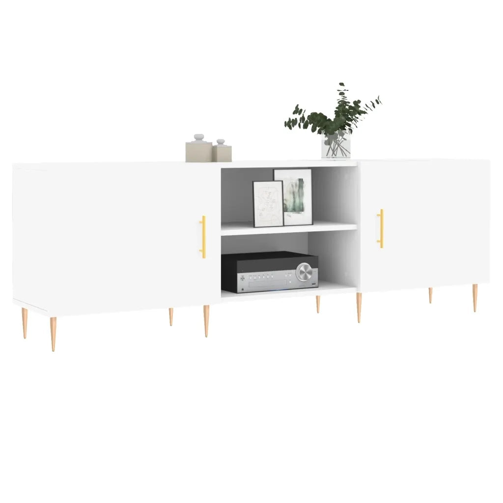 Mobile Porta TV Bianco 150x30x50 cm in Legno Multistrato 829084