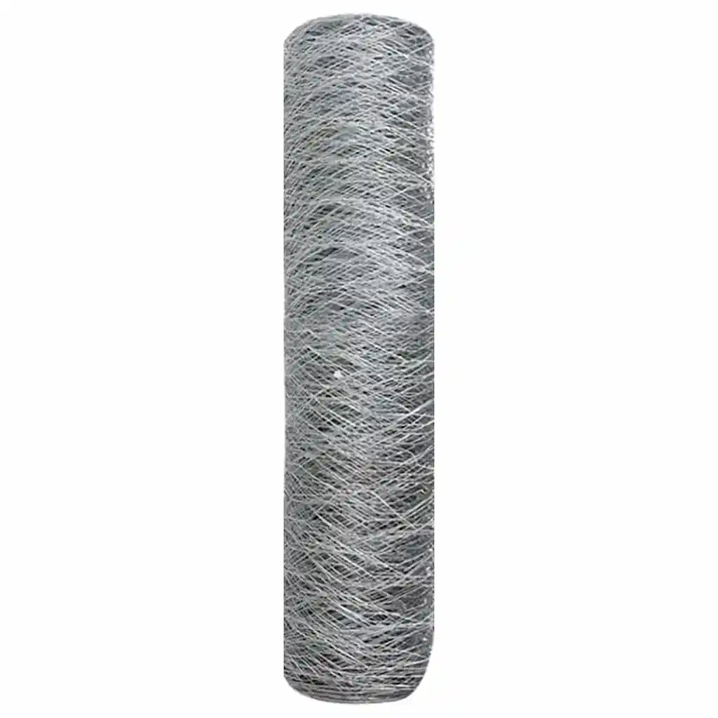 Recinzione Esagonale Argento 0,4 x 25 m Acciaio zincato 42005663