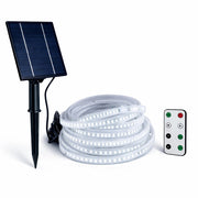 STRISCIA LED SOLARE 10 METRI TELECOMANDO BIANCO FREDDO 6500K ESTERNO ET-31611