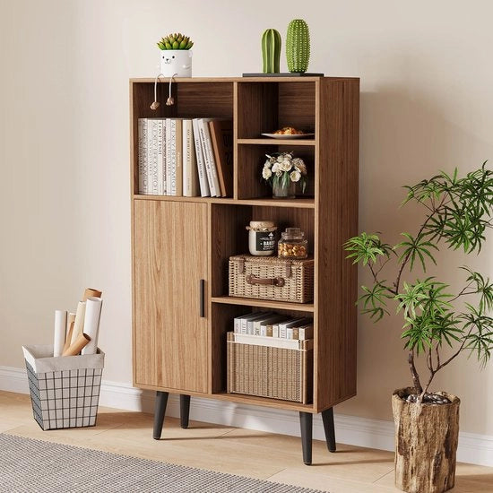 Cassettiere - Cubo in Legno - 4 Livelli - Supporti - Porta