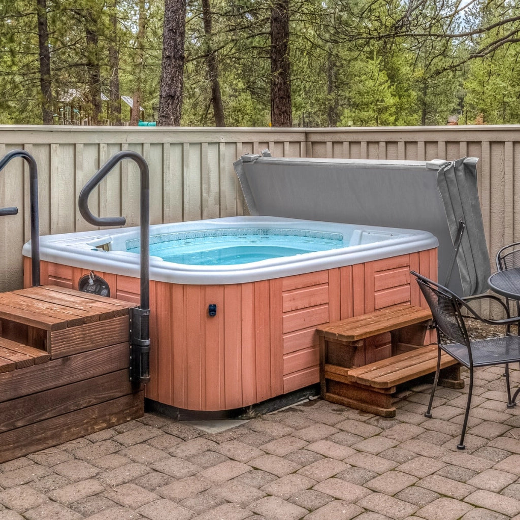 Copertura per vasca idromassaggio Coperchio Spa 2.2 x 2.2m quadrato Grigio Hard Top Resistente alle intemperie PVC in Pelle