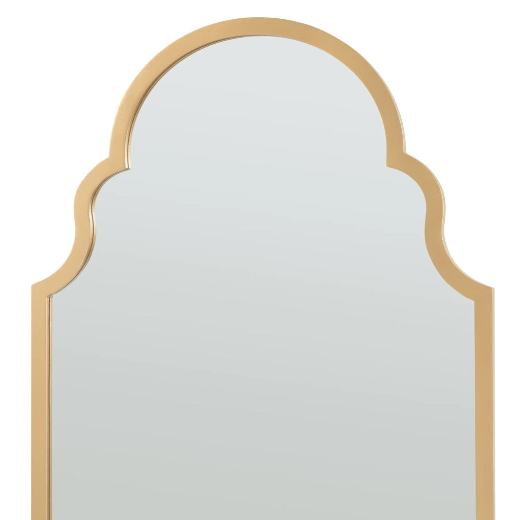 Specchio decorativo moderno da parete MDF 90 x 60 cm oro 03_0010178