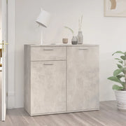 Credenza-Buffet-Armadio da cucina Grigio Cemento 80x36x75 cm in Legno Multistrato