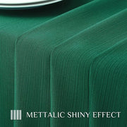 Tavolo da pranzo in plastica lavabile da 200 cm a struttura di lino verde - ideale per esterni e occasioni festive