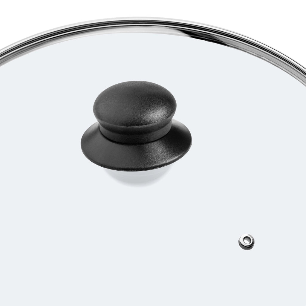 Coperchio in vetro KADAX da 26 cm, universale, resistente al calore, per pentole e padelle.
