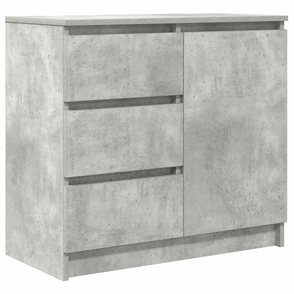 Credenza | Madia | Buffet da pranzo | Armadio da pranzo con Cassetto Grigio Cemento 71x35x65 cm in Truciolato