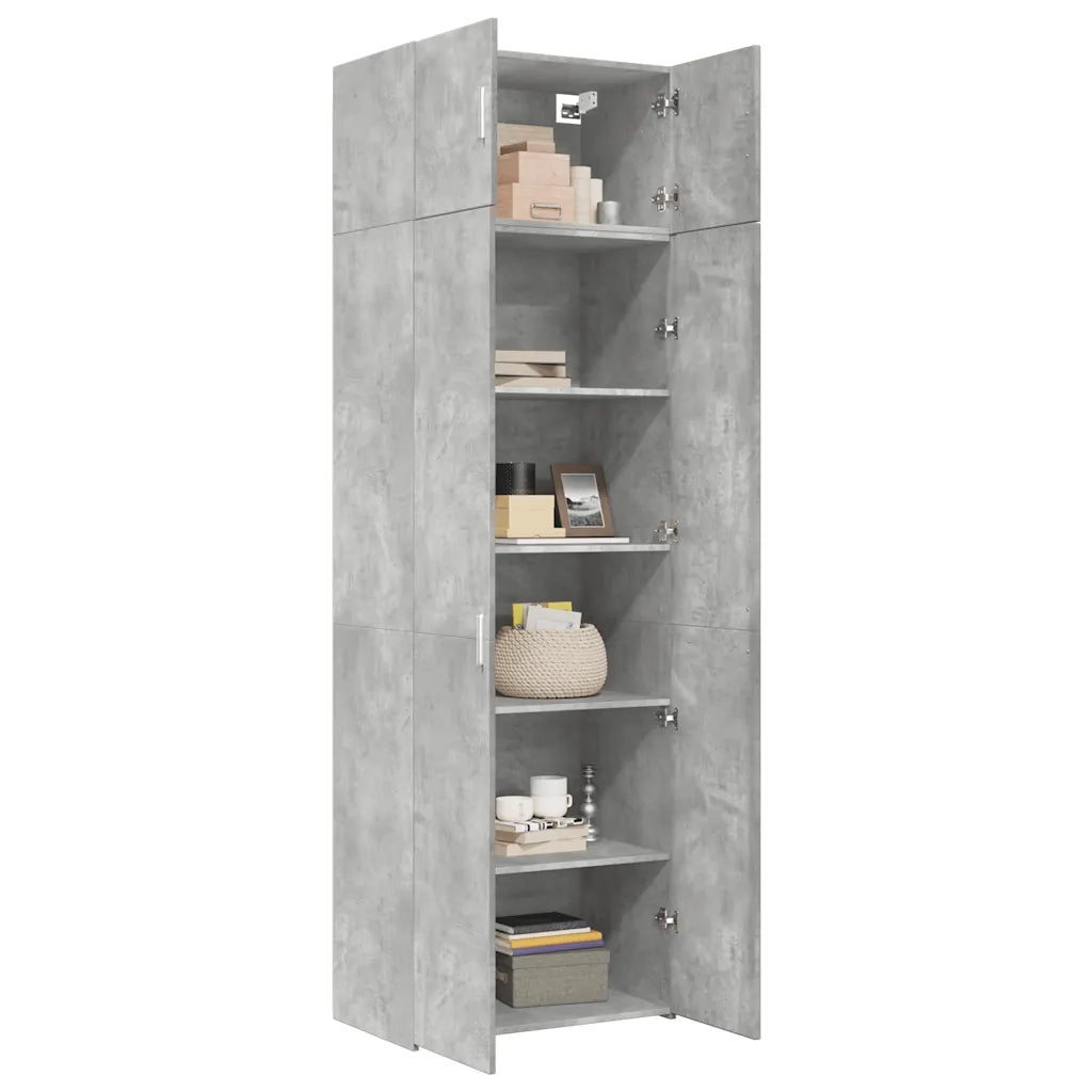 Armadietto Grigio Cemento 70x42,5x225 cm in Legno Multistrato CFW8973418