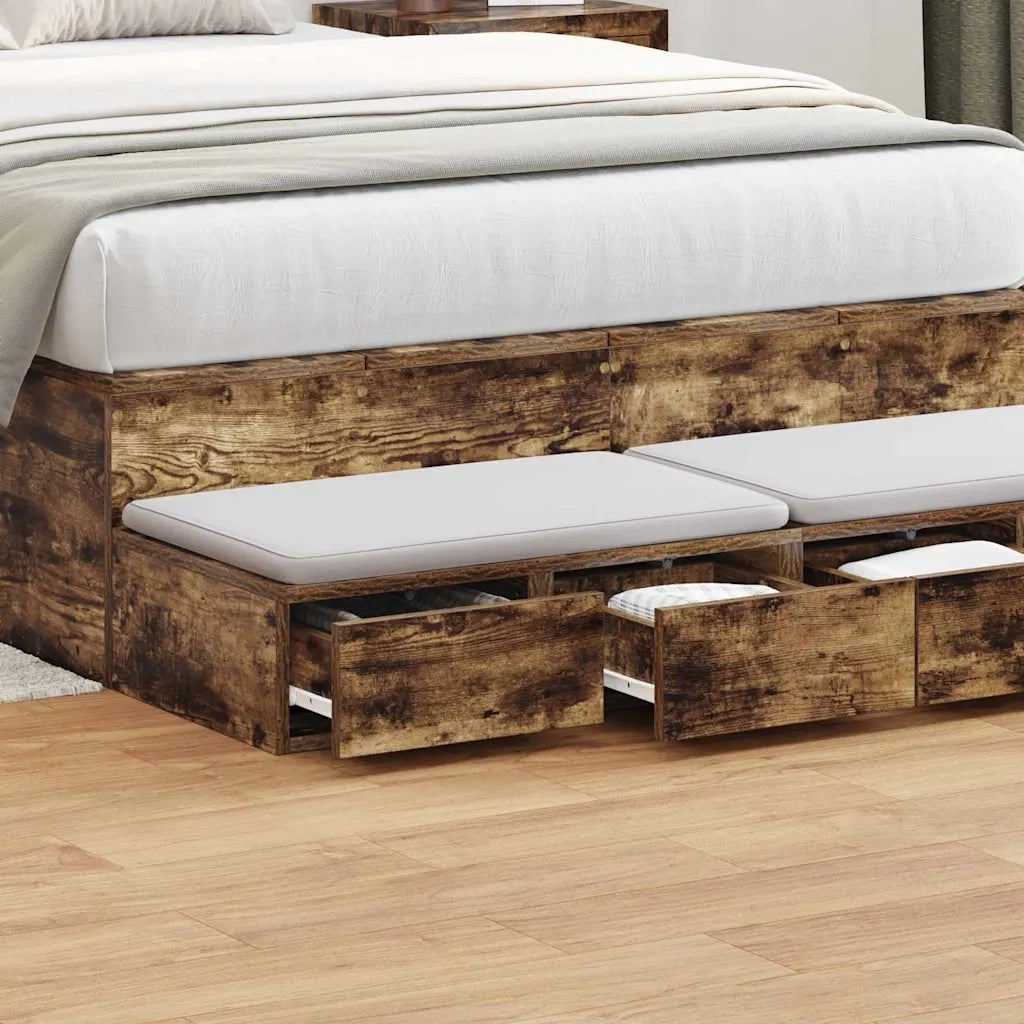 Cassetti per letto Rovere fumé 120 x 36,5 x 16,5 cm 866943