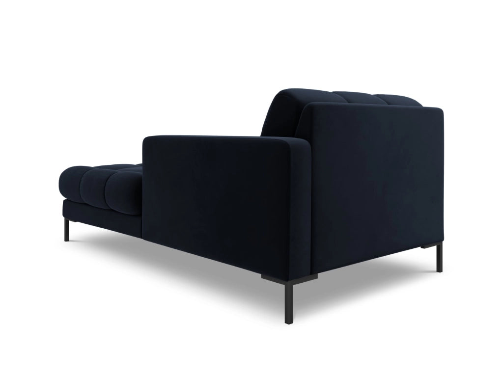 Cosmopolitan Design - Chaise longue destra "Bali" in velluto blu scuro 