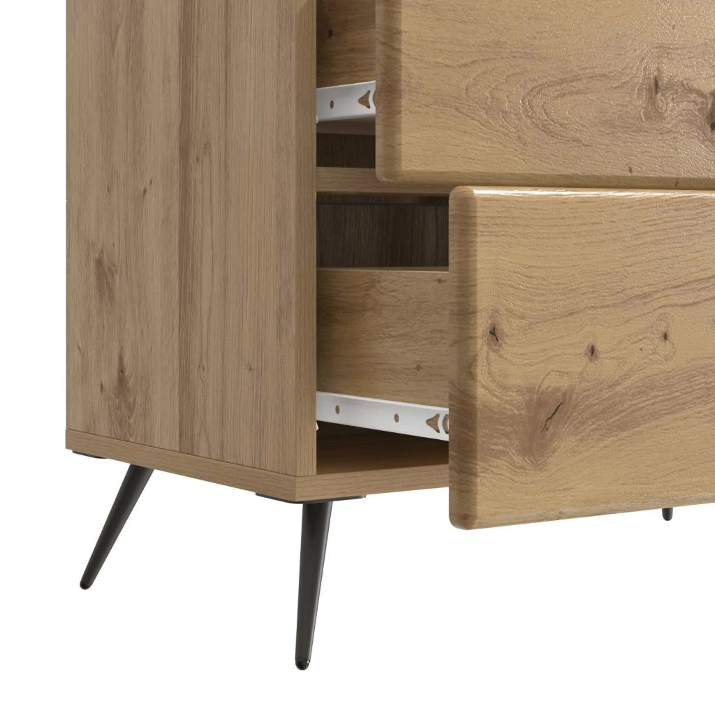 Comodino | Armadio da Notte | Mobiletto da notte Rovere Artigianale 62 x 34,5 x 47,5 cm