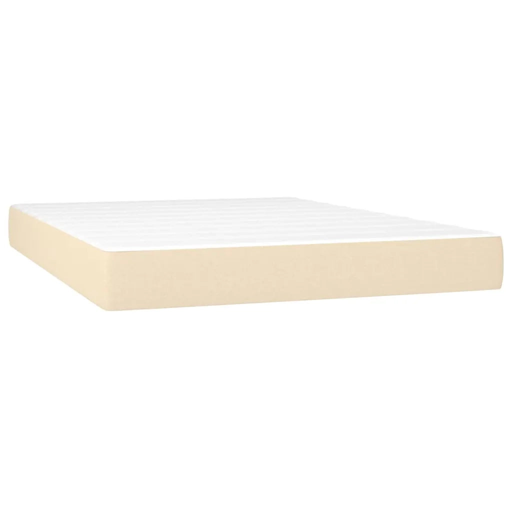 Giroletto a Molle con Materasso Crema 140x200 cm in Tessuto 3137082