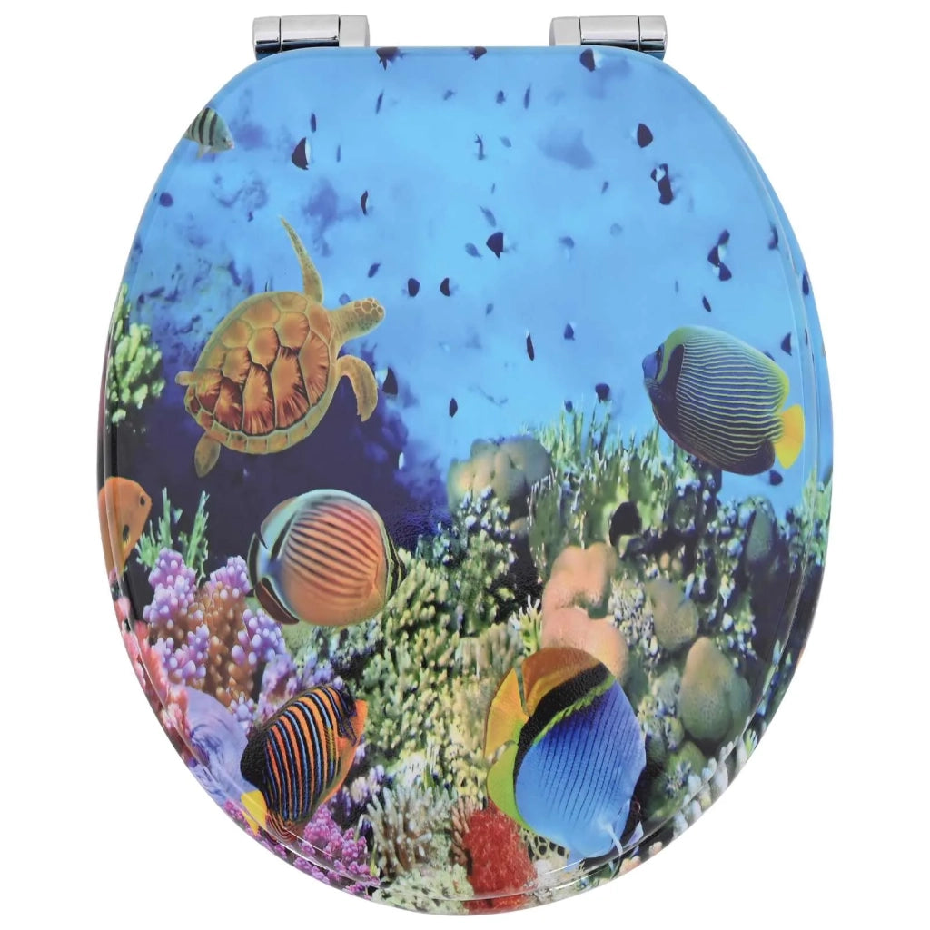 Sedile per toilette con chiusura morbida Blu mare profondo CFW7146253