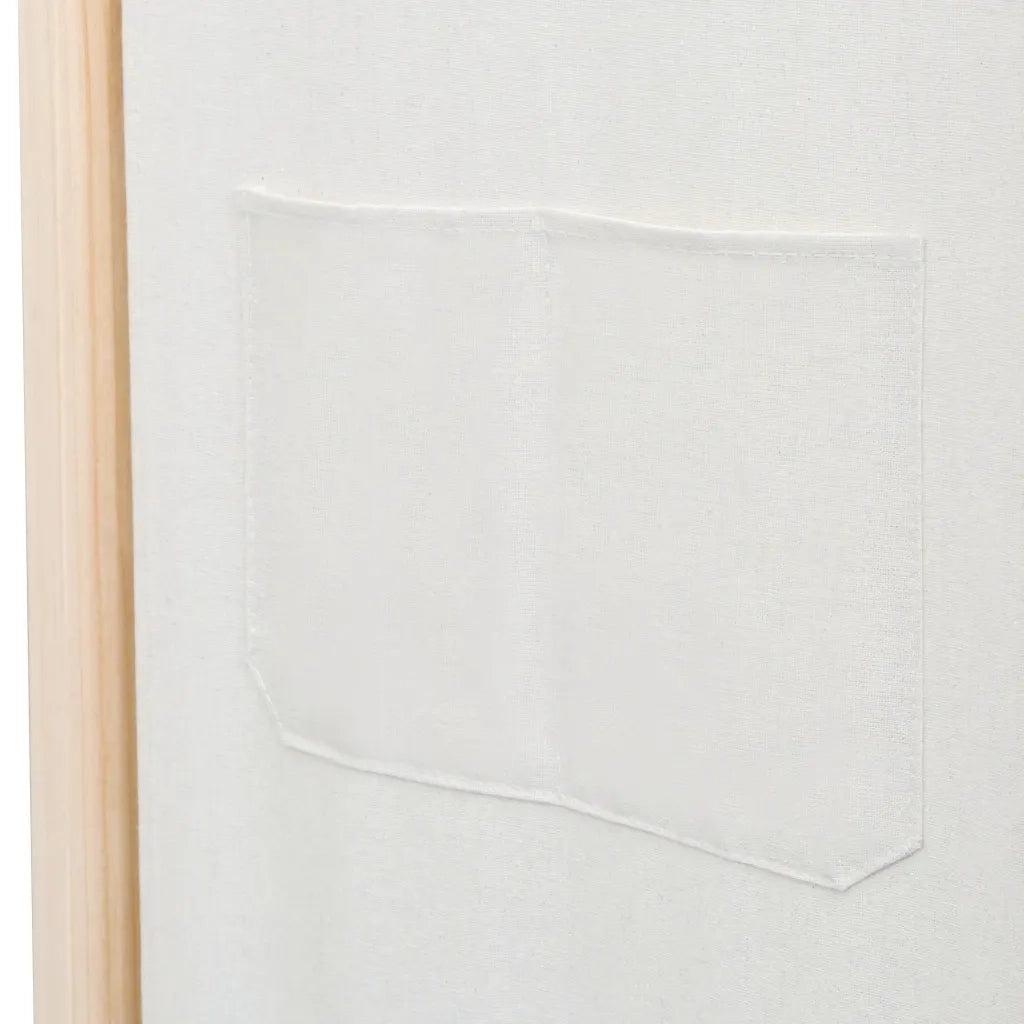 Divisorio Ambienti | Divider per stanze | Paravento a 6 Pannelli 240x170x4 cm in Tessuto Crema