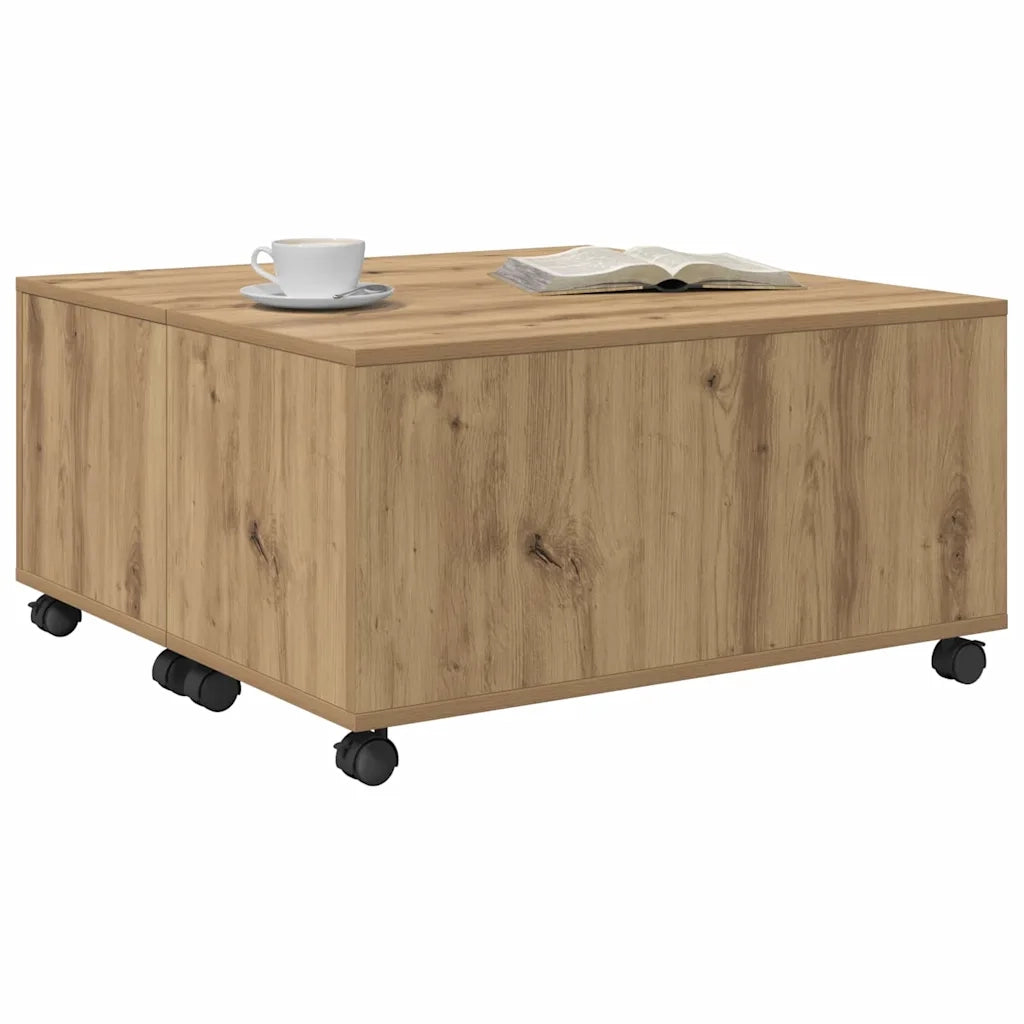 Tavolino da salotto Rovere artigianale 75 x 75 x 38 cm 875481