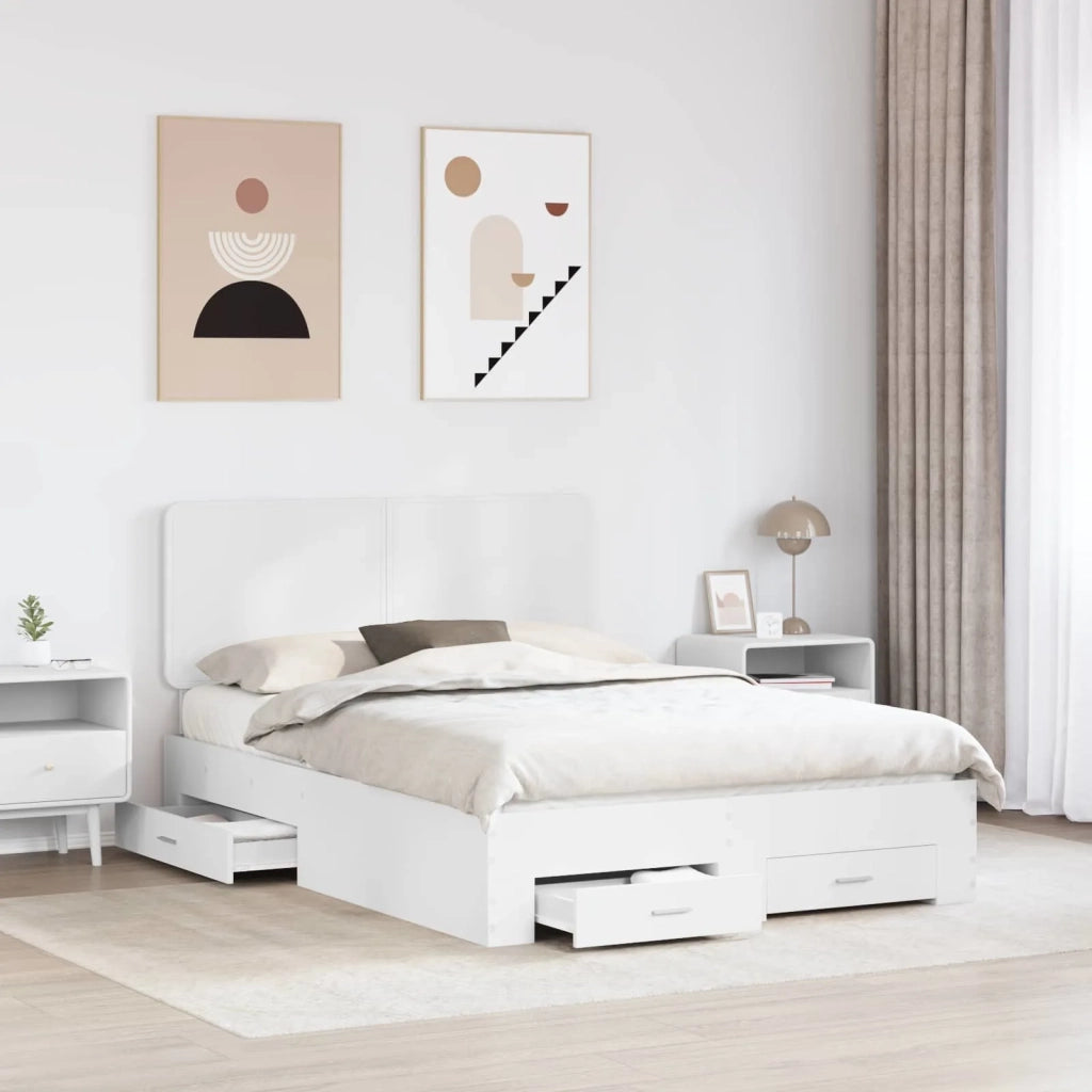 Struttura del letto Bianco 140 x 190 cm Legno multistrato 3412783