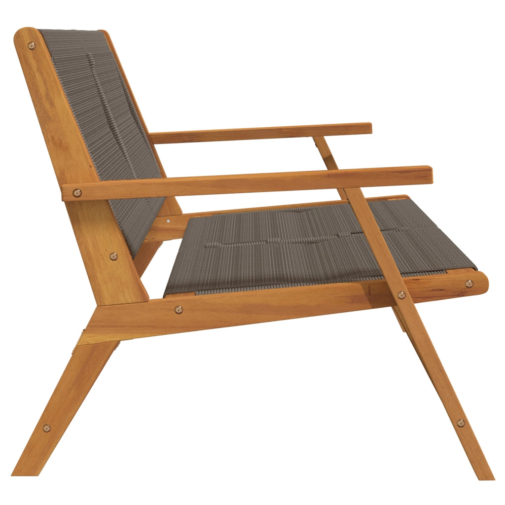 Panchina da Giardino Grigia 76x122x73 cm in Legno Massello di Acacia