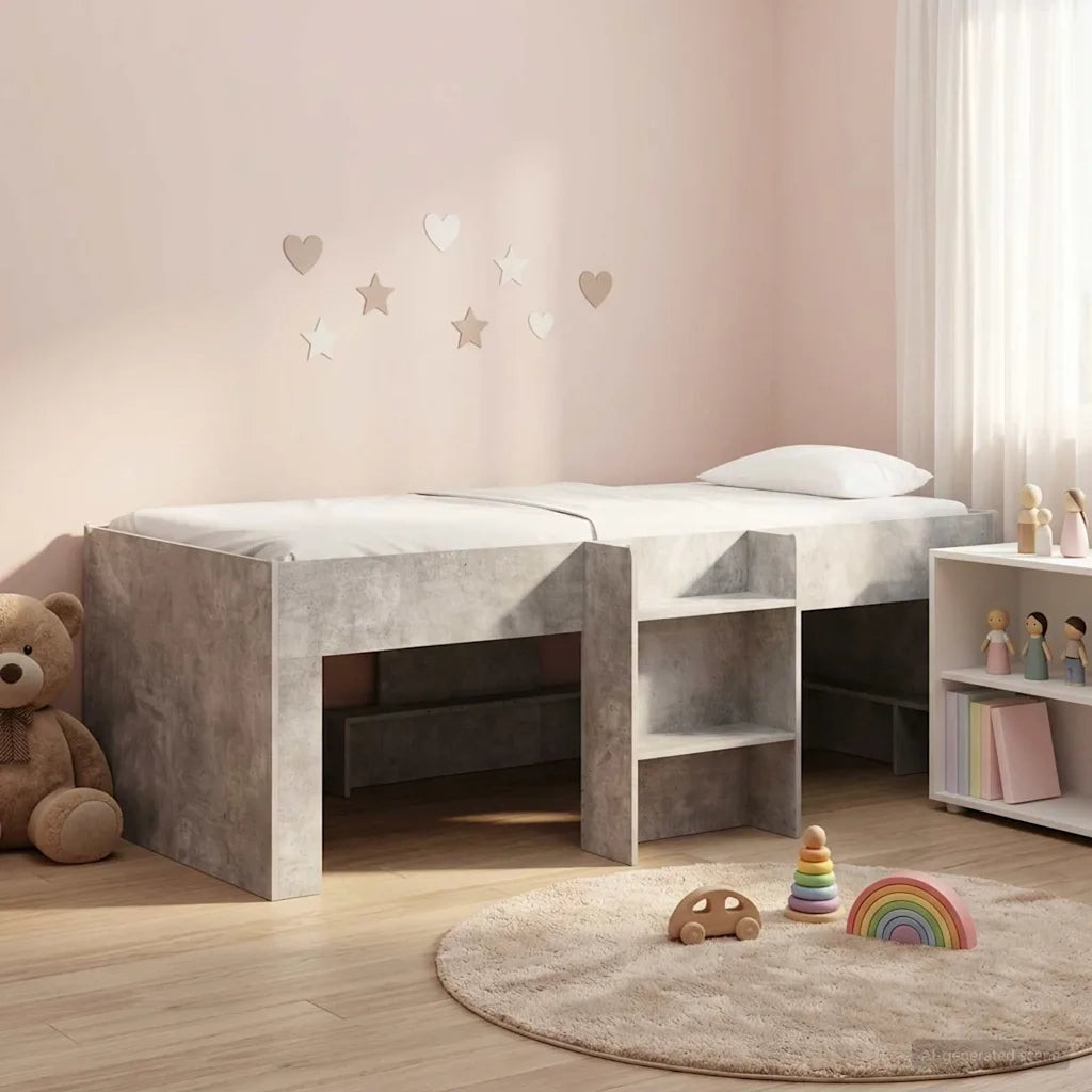 Letto Alto per Bambini | Letto Infantile | Lettino 2 pcs Calcestruzzo 193 x 96,1 x 68,5 cm