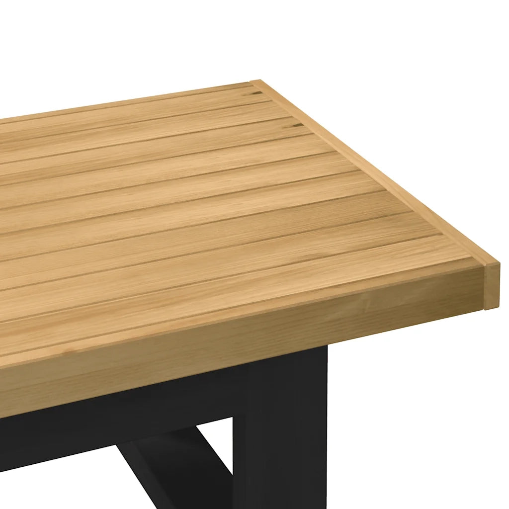 Tavolino-Tavolino da soggiorno-Tavolo NOAIN Gambe a Forma di U 120x60x40cm in Legno Massello