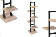 SCAFFALE MODULARE IN LEGNO RETTANGOLARE CON 5 RIPIANI ALTERNATI 30 X 30 X H131CM