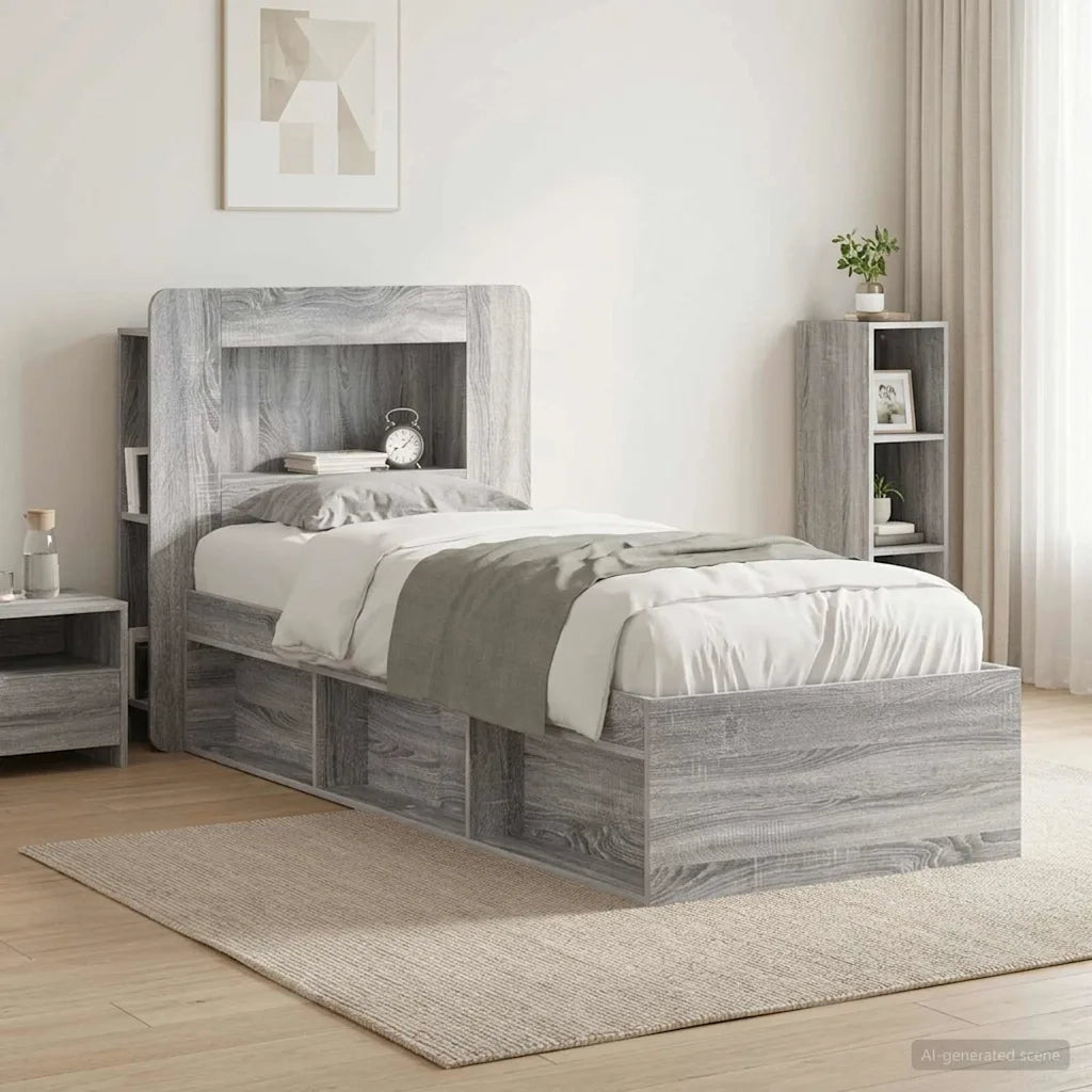 Testata del letto Grigio Sonoma Legno ingegnerizzato