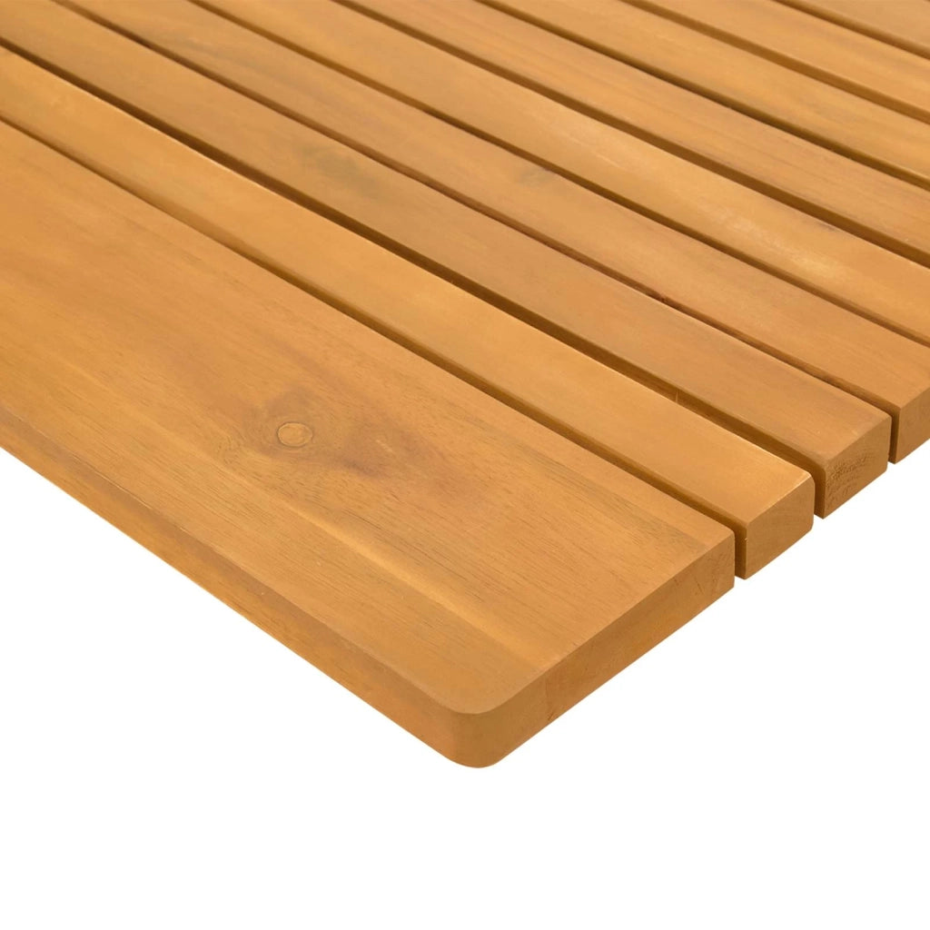 Tappeto da bagno Tinta unita Marrone 59 x 40 cm legno 42025262