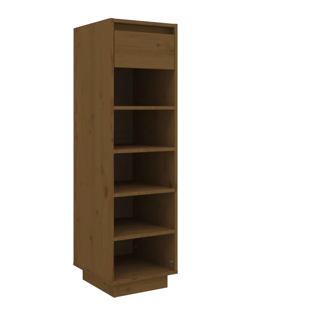 Scarpiera Marrone Miele 34x30x105 cm in Legno Massello di Pino