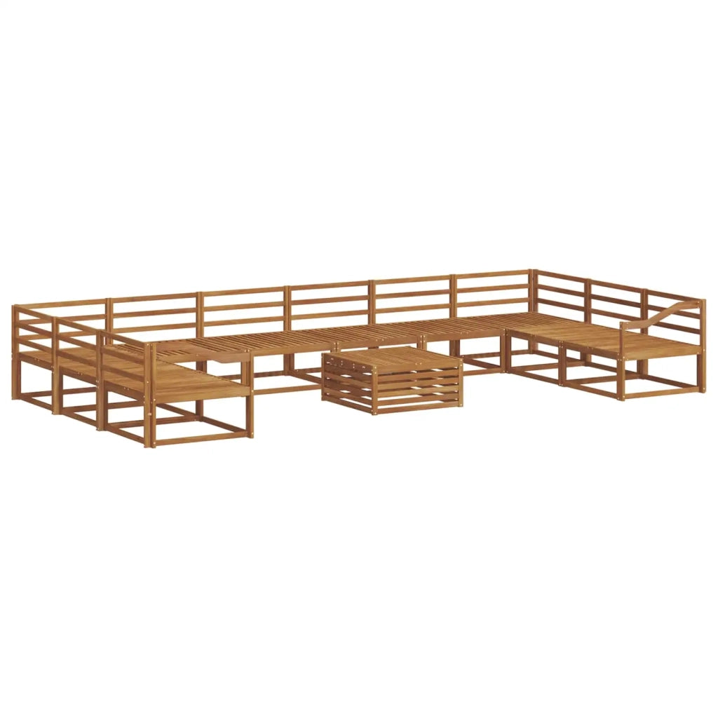 Set di divani da esterno 11 pcs Naturale