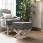 Sgabello Portaoggetti Grigio Scuro 45x45x49 cm in Tessuto cod mxl 50188