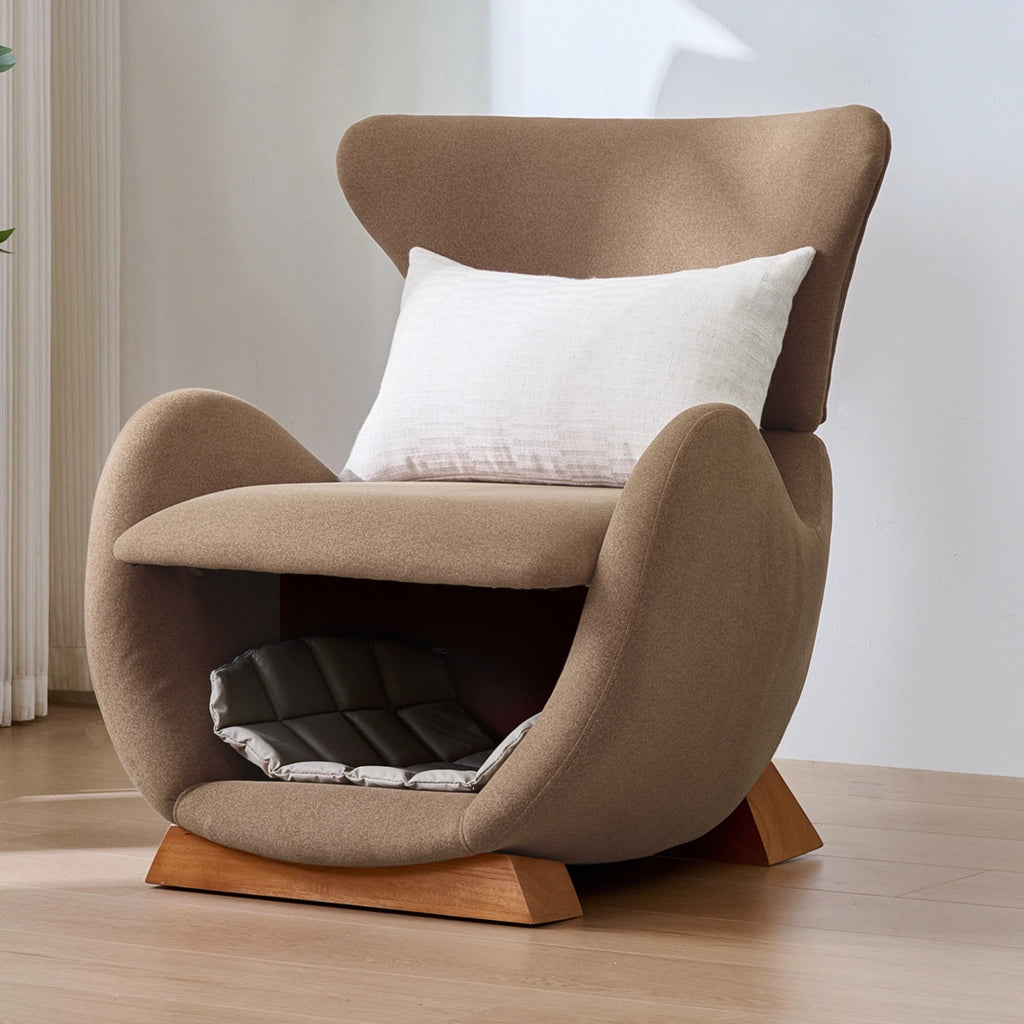 Poltrona lounge marrone con cuccia per animali