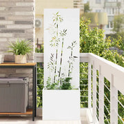Schermo per privacy in giardino Floreale Bianco 50 x 150 cm 876449