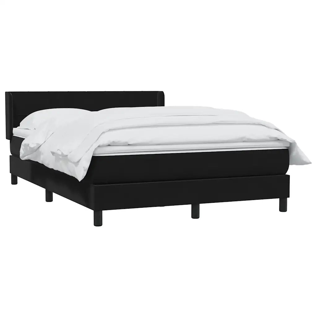 Giroletto a Molle con Materasso Nero 160x210 cm in Velluto 3318119