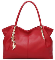 Borsa da lavoro e viaggio in PU con cinghia in pelle, tasca laterale e chiusura a cerniera, grande, impermeabile, per lavoro, viaggi, shopping (rosso)
