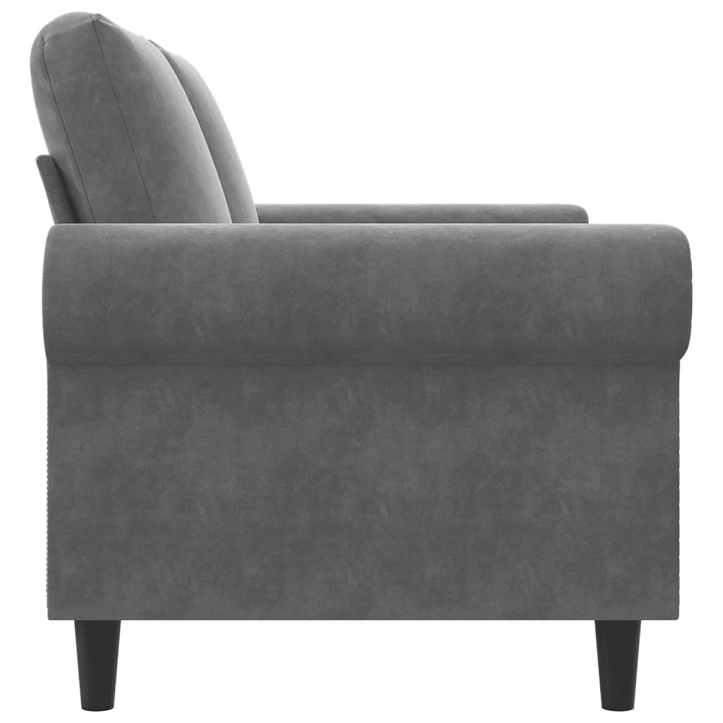 Divano a 2 Posti grigio scuro 120 cm in Velluto 359520