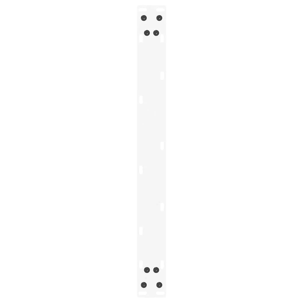 Set di 2 gambe robuste per tavolino da caffè a forma di U 60 x 30 cm con piedini regolabili design moderno acciaio bianco 02_0057381