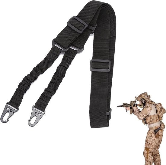 Supporto per fucile 2 punti premium - asta per fucile da caccia - supporto per fucile in nylon - lunghezza regolabile